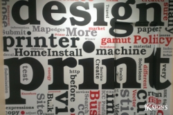 Words Digitally Printed on Wallpaper in Mississauga