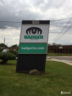 Custom pylon signs for Badger Day lighting in Mississauga, ON
