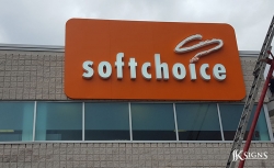 Custom Building Sign for Softchoice in Oakville