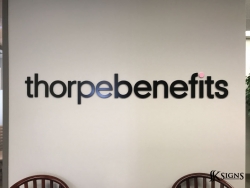 3D Acrylic Letters Lobby Sign at Thorpe Benefits in Toronto