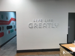Lobby Sign Live Life Greatly