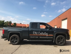 Vehicle graphics for PM Contracting in Caledon