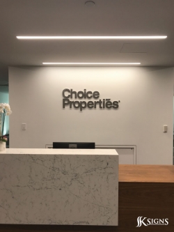 Reception sign for Choice Property REIT in Toronto