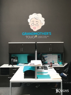 Wall graphics installed for Grandmothers Touch in Mississauga