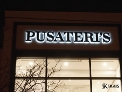 PUSATERI&amp;#039;S illuminated channel letters in Mississauga, ON