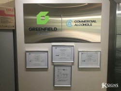 Lobby Sign Installed For Greenfield Global In Brampton