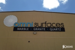 Outdoor Signage with 3D Dimensional Letters and Custom Logo