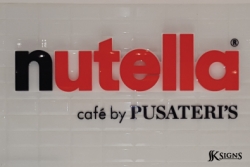 Pusateri's Nutella Sign Made from Custom Acrylic 3D Letters