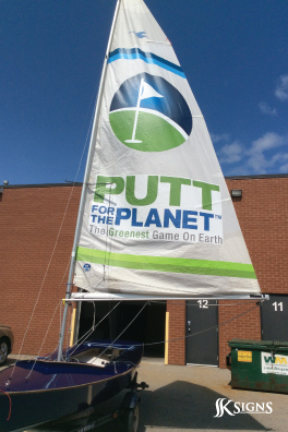 Putt For The Planet Sail Custom Sign