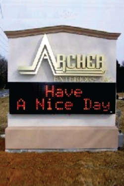 Monument Sign for Archer with Digital Display
