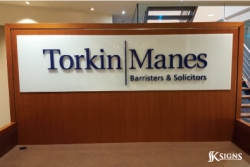 Lobby Sign for Torkin Manes Lobby Sign in 3D Letters
