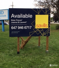 Commercial Real Estate Sign for Savills in Toronto