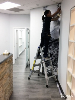Installation of a Wall Mural in Mississauga