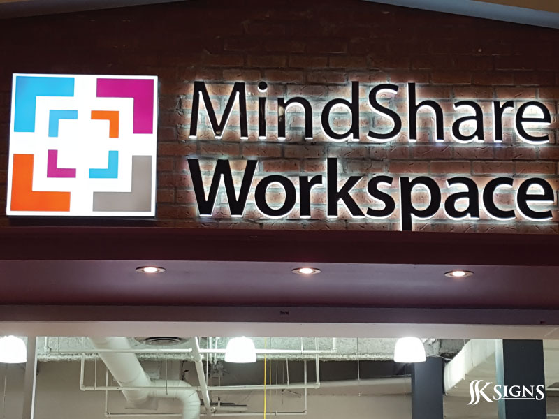 Illuminated Channel Letter Signs Installed for Mindshare