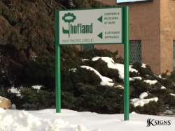 Aluminum Directional Sign for Hofland