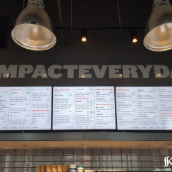 vinyl letters at Impact Kitchen in Toronto