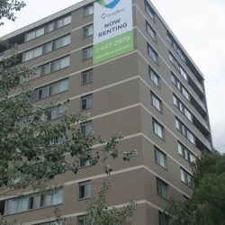 Grand Format Banner For Quadreal Installed In Toronto