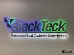 Stack Teck illuminated dimensional sign letters in Brampton, ON