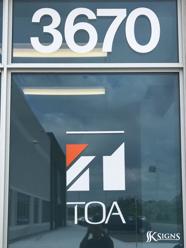 Windows Decal for TOA in Mississauga