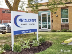 Post and Panel Sign for Metal Craft in Toronto