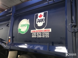 Reflective fleet graphics installed for UPAK in Mississauga