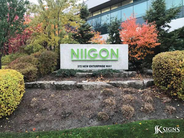 Monument Sign for Niigon in Woodbridge