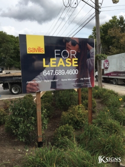 Commercial Real Estate Sign for Savills in Thornhill