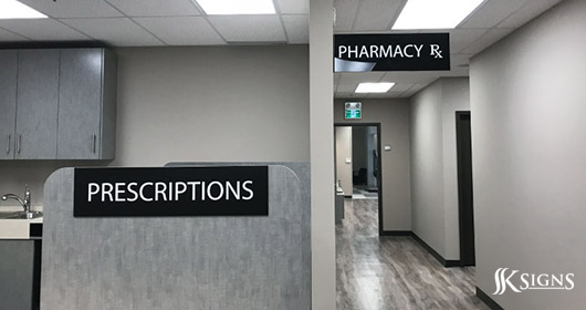 Pharmacy wall signs