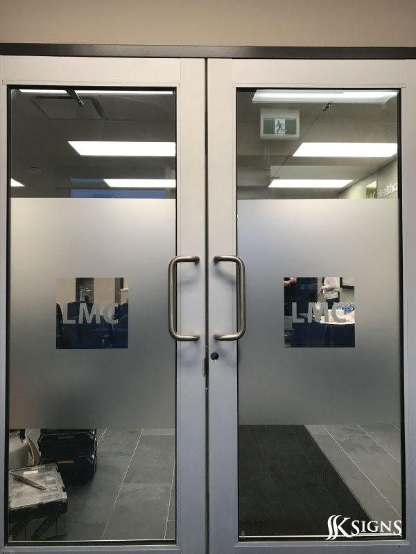 etched glass for lmc healthcare