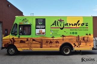 Vehicle Wrap for Alijandros Kitchen in Mississauga