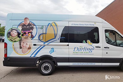 Van Wrap for darling home for kids