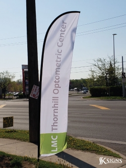 Feather flag for Thornhill Optometric Center