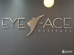 Polished Aluminum Letters At Eye Face Institute In Toronto