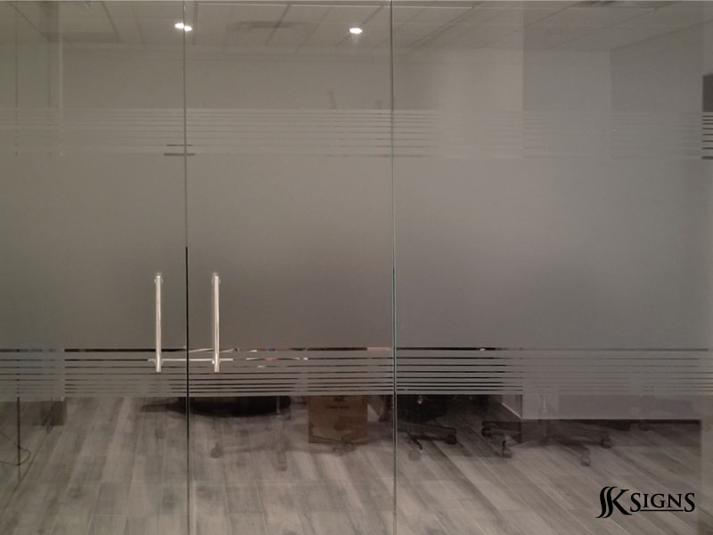 Frosted film installed for Northern Reflections in Toronto