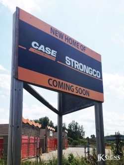 Case Strongco real estate signage custom made by SSK Signs in Toronto, ON