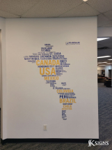 Office wall graphics for Rhenus Logistics in Mississauga, ON